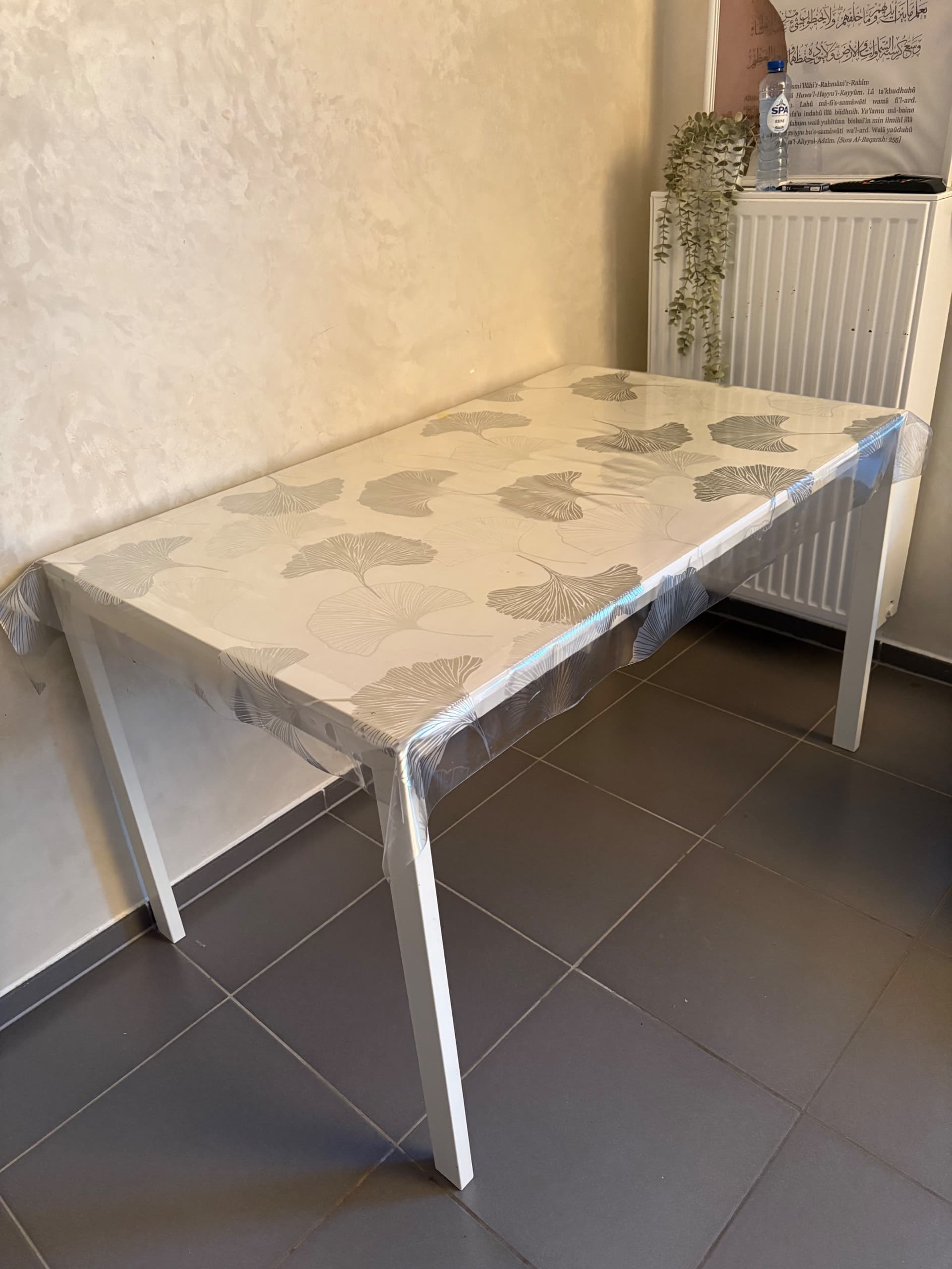 VIHALS uitschuifbare tafel, wit, 120/180x74 cm