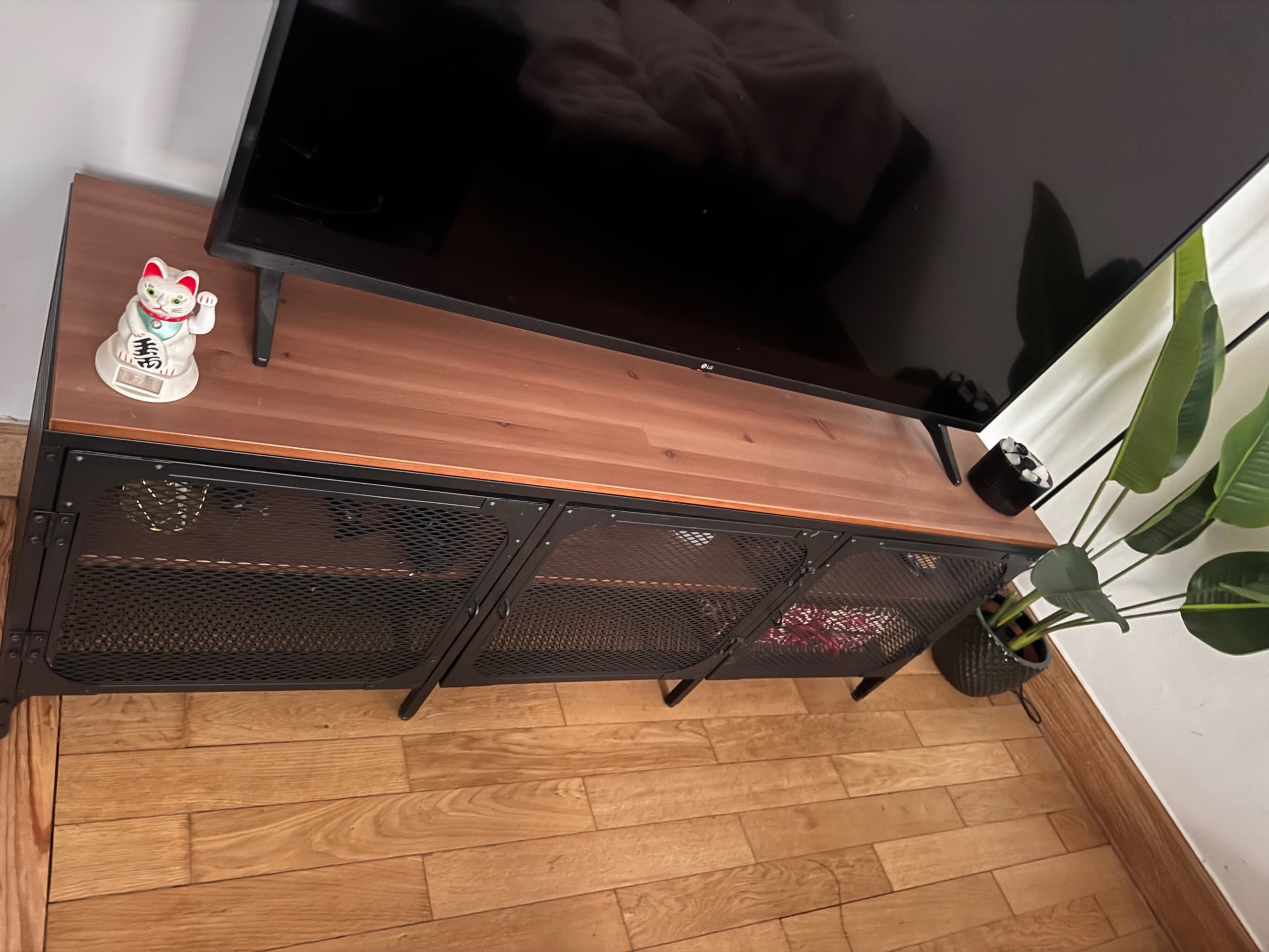 FJÄLLBO Tv-meubel, zwart, 150x36x54 cm
