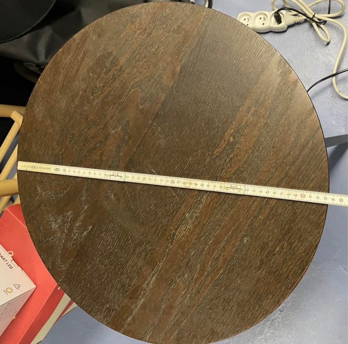 STARKVIND tafel met luchtreiniger, gebeitst eiken fineer/donkerbruin smart